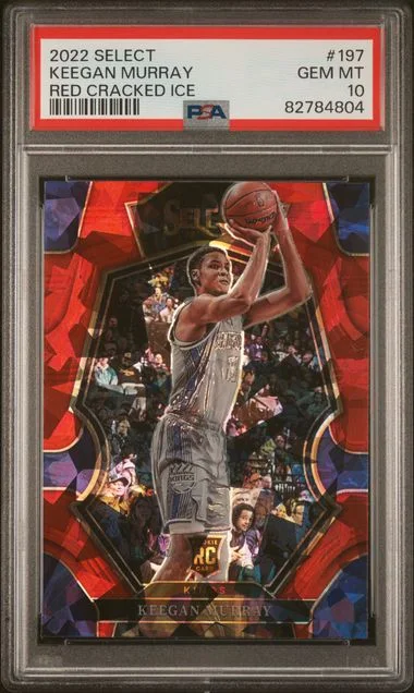 2022 Panini Select Keegan Murray Red Cracked Ice #197 card image