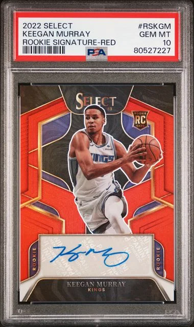 2022 Panini Select Keegan Murray Signatures Red #RS-KGM card image
