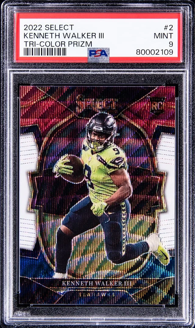 2022 Panini Select Kenneth Walker III Tri-Color Prizm #2 card image