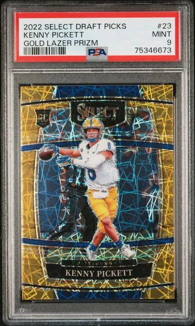 2022 Panini Select Kenny Pickett Gold Lazer Prizm #23 card image