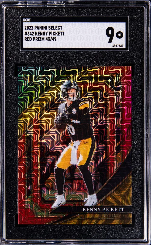 2022 Panini Select Kenny Pickett Blue Prizm #342 card image