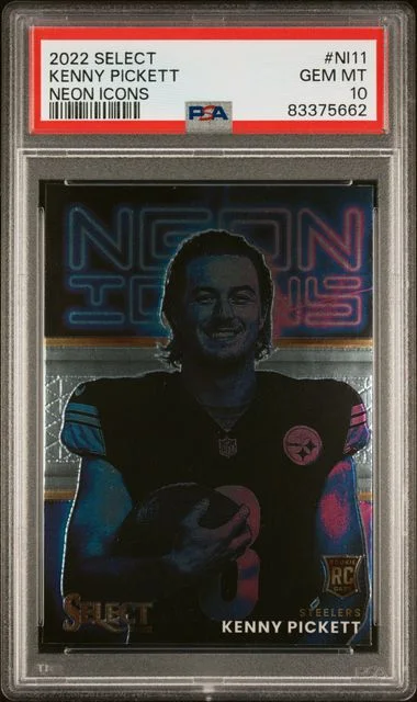 2022 Panini Select Kenny Pickett Neon Icons #Ni11 card image