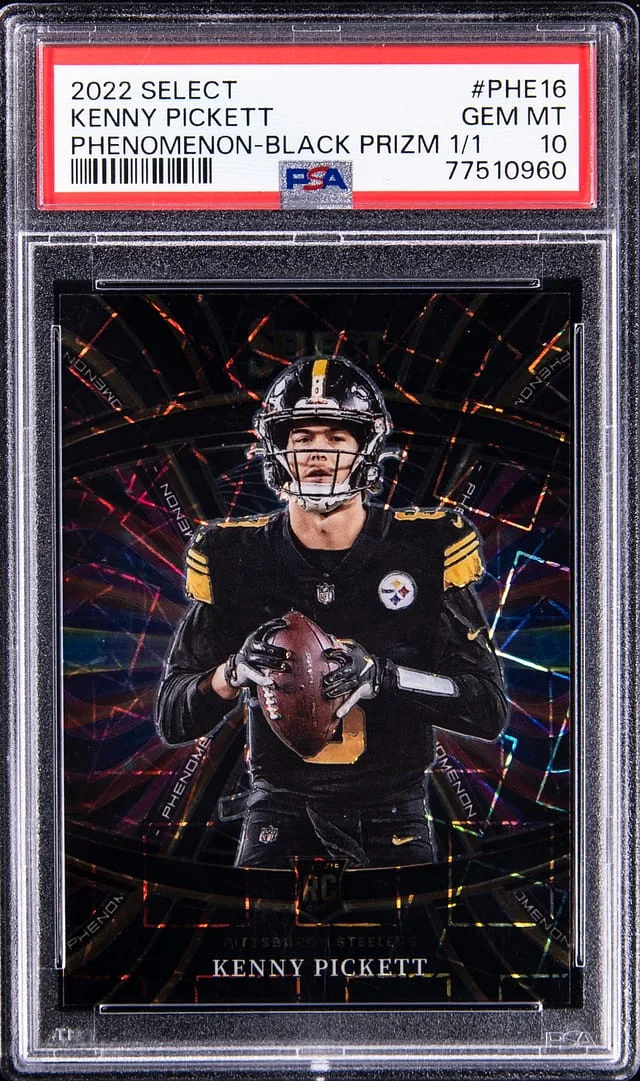 2022 Panini Select Kenny Pickett Phenomenon Black Prizm #PHE-16 card image
