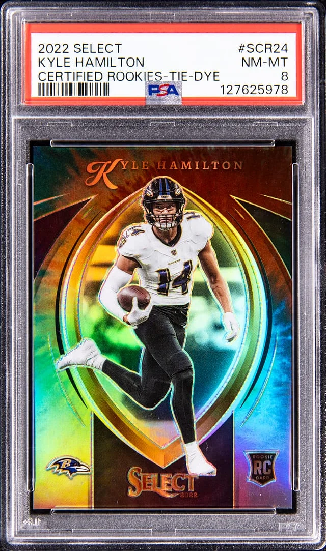 2022 Panini Select Kyle Hamilton Certified Rookies Tie-Dye #SCR-24 card image
