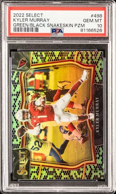 2022 Panini Select Kyler Murray Green/Black Snakeskin Prizm #498 card image
