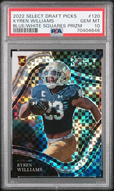 2022 Panini Select Kyren Williams Blue/White Squares Prizm #120 card image