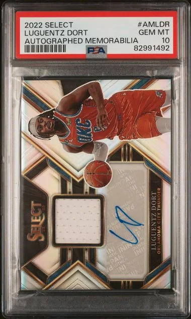 2022 Panini Select Luguentz Dort Autographed Memorabilia #AMLDR card image
