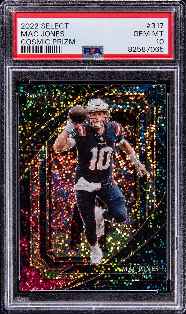 2022 Panini Select Mac Jones Cosmic Prizm #317 card image