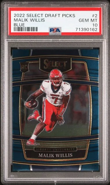 2022 Panini Select Malik Willis Blue #2 card image