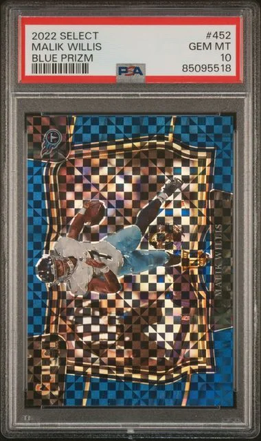 2022 Panini Select Malik Willis Blue Prizm #452 card image