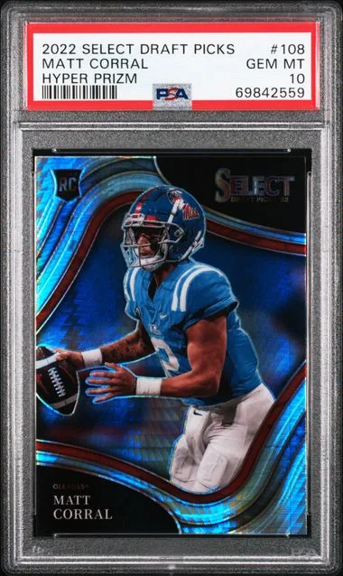 2022 Panini Select Matt Corral Hyper Prizm #108 card image