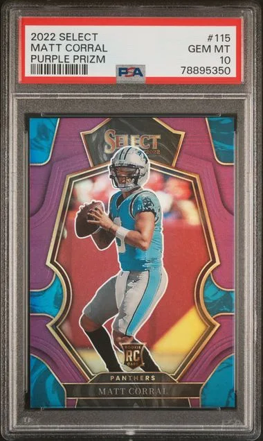 2022 Panini Select Matt Corral Purple Prizm #115 card image