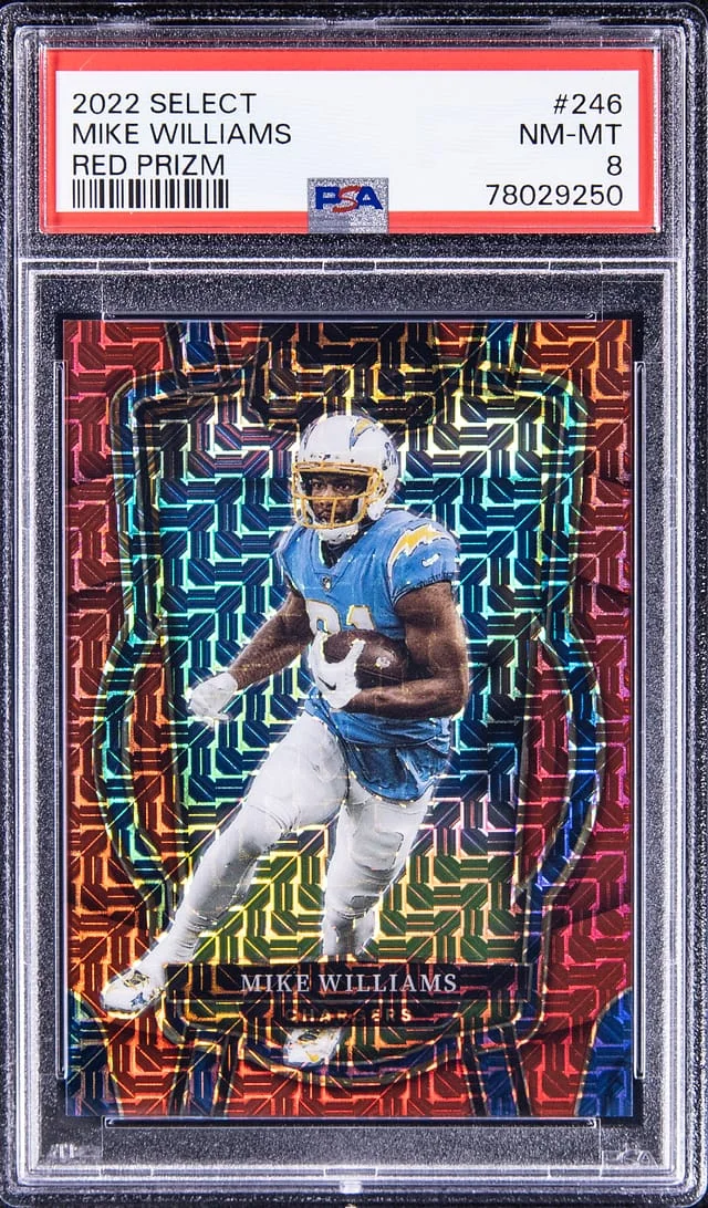 2022 Panini Select Mike Williams Red Prizm #246 card image
