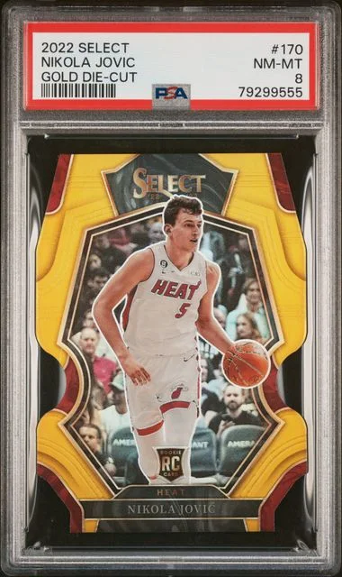 2022 Panini Select Nikola Jovic Gold Die-Cut #170 card image