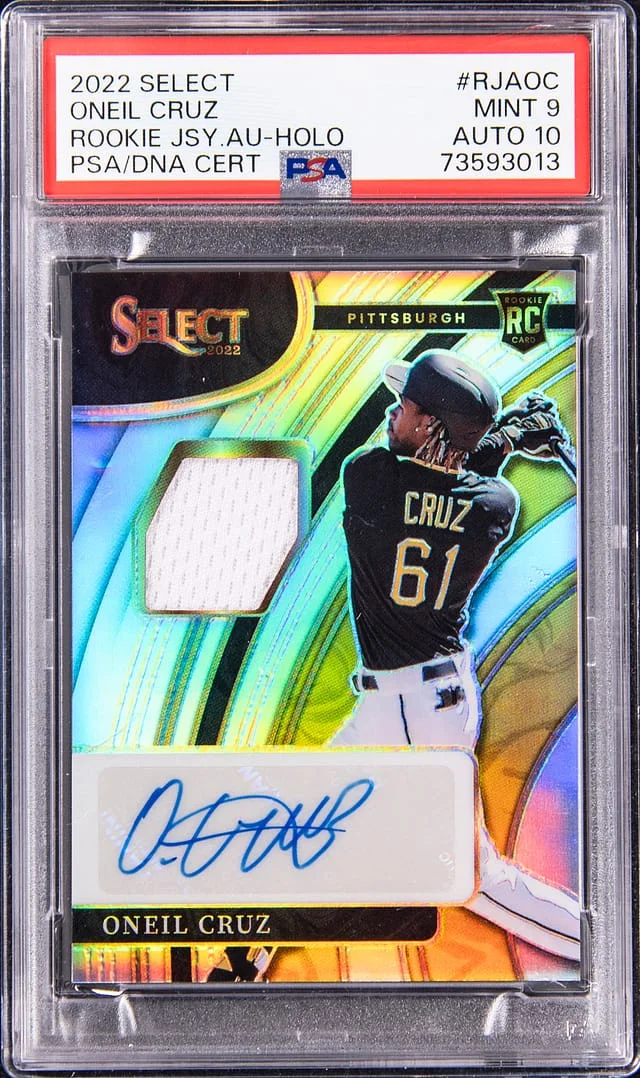 2022 Panini Select O'Neil Cruz Jersey Autograph Holo #RJA-OC card image