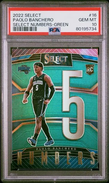 2022 Panini Select Paolo Banchero Select Numbers Green #16 card image
