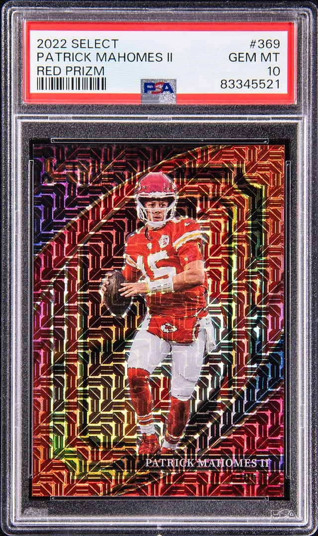 2022 Panini Select Patrick Mahomes II Red Prizm #369 card image