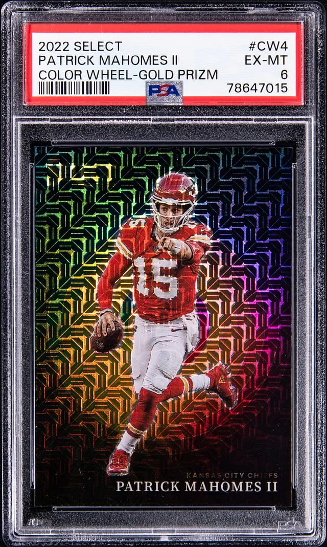2022 Panini Select Patrick Mahomes II Color Wheel Gold Prizm #CW-4 card image