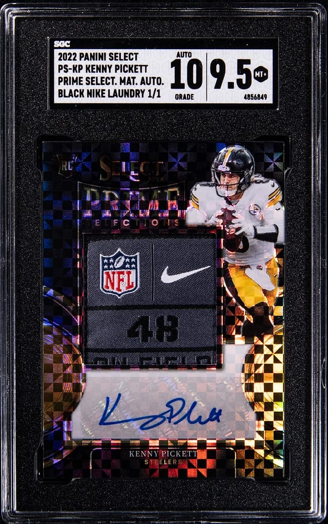 2022 Panini Select Prime Selections Material Autographs Black Nike Laundry #no-number card image