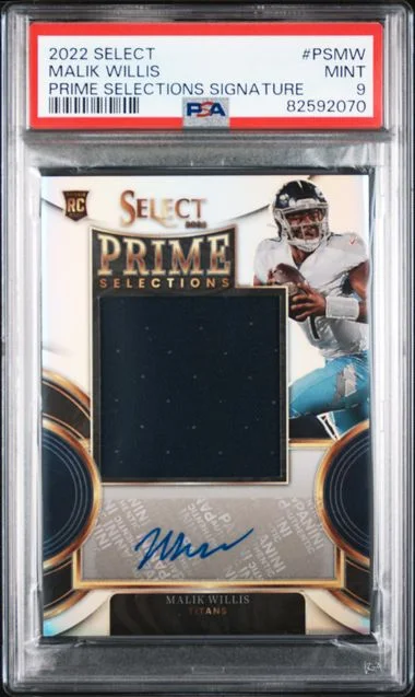 2022 Panini Select Prime Selections Signatures Psmw Malik Willis #no-number card image