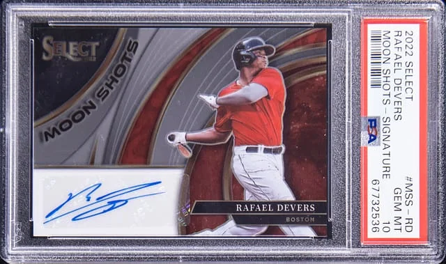 2022 Panini Select Rafael Devers Moon Shots Signature #MSS-RD card image