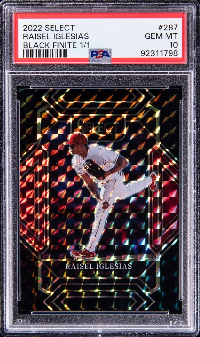 2022 Panini Select Raisel Iglesias Black Finite #287 card image
