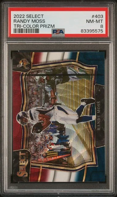 2022 Panini Select Randy Moss Tri-Color Prizm #403 card image