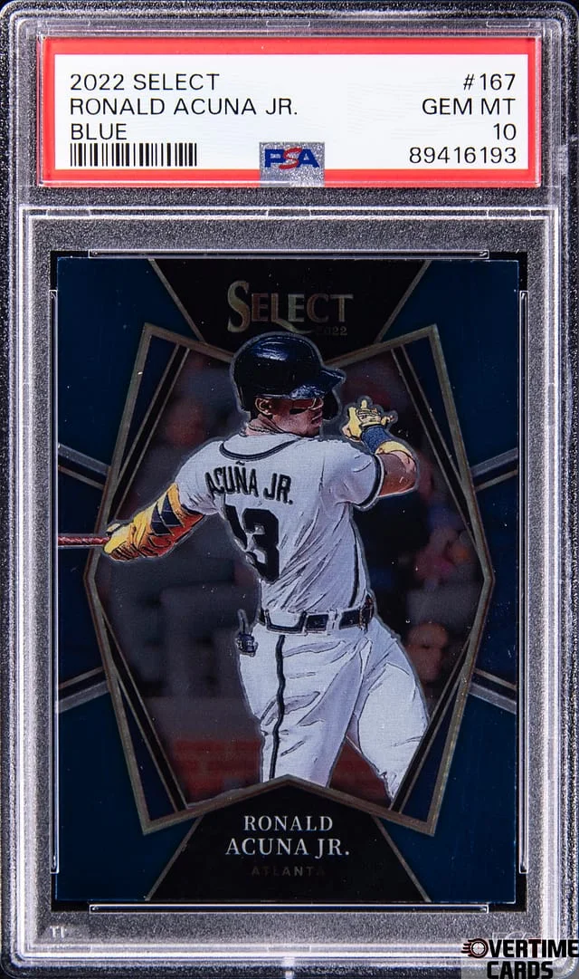 2022 Panini Select Ronald Acuna Jr. Blue #167 card image