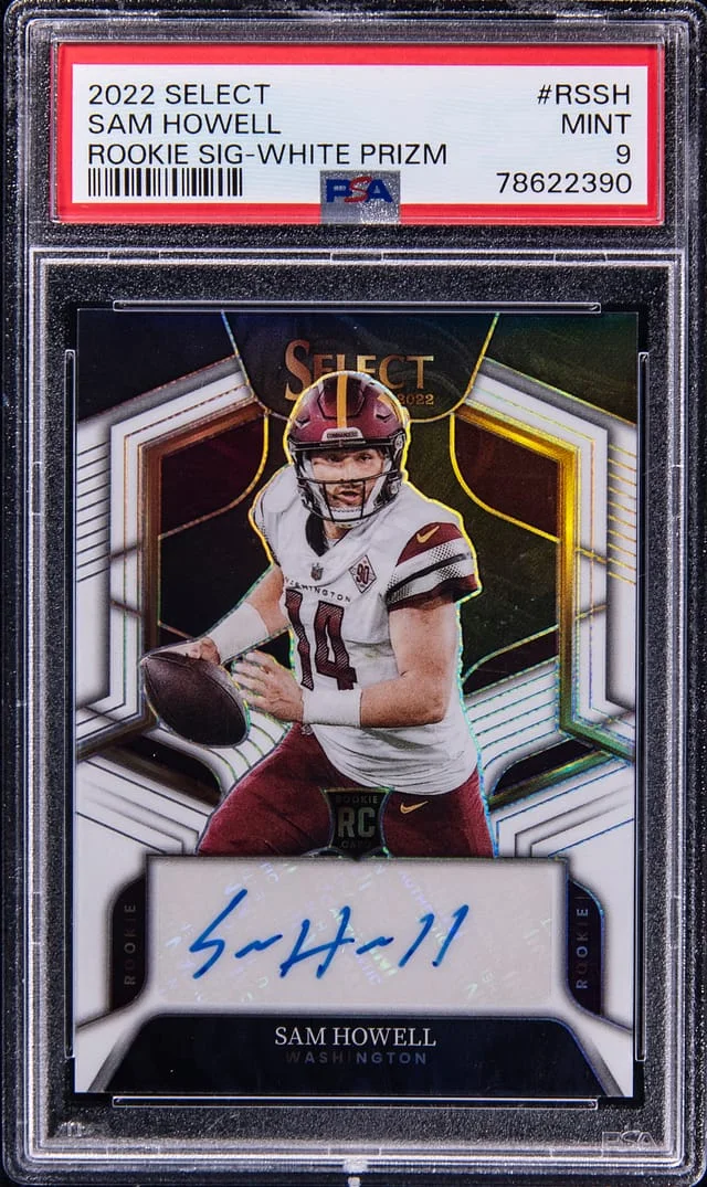 2022 Panini Select Sam Howell Signature White Prizm #RS-SH card image