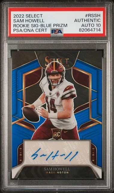 2022 Panini Select Sam Howell Signatures Blue Prizm #RSSH card image