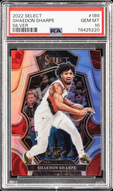 2022 Panini Select Shaedon Sharpe Silver #189 card image