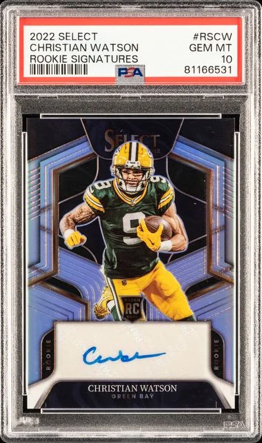 2022 Panini Select Signatures Rscw Christian Watson #no-number card image