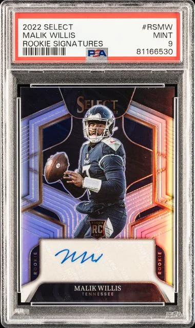 2022 Panini Select Signatures Rsmw Malik Willis #no-number card image