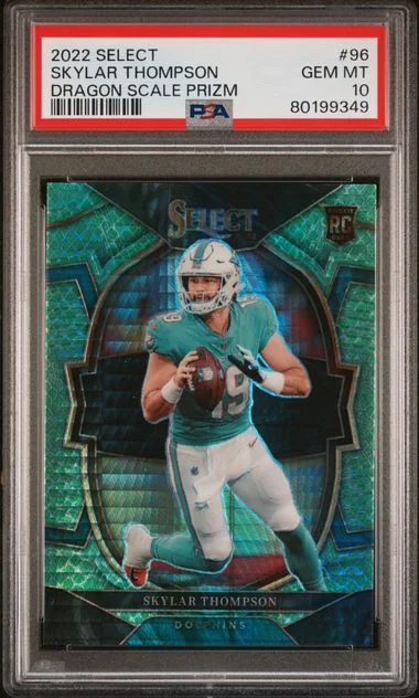 2022 Panini Select Skylar Thompson Dragon Scale Prizm #96 card image