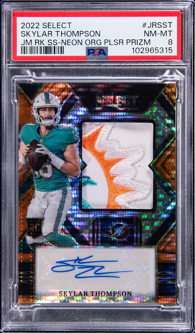 2022 Panini Select Skylar Thompson Jumbo Signature Swatch Tie-Dye Prizm #JRS-ST card image