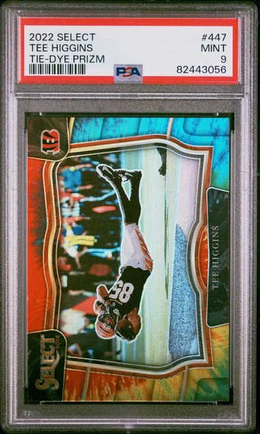 2022 Panini Select Tee Higgins Tie-Dye Prizm #447 card image