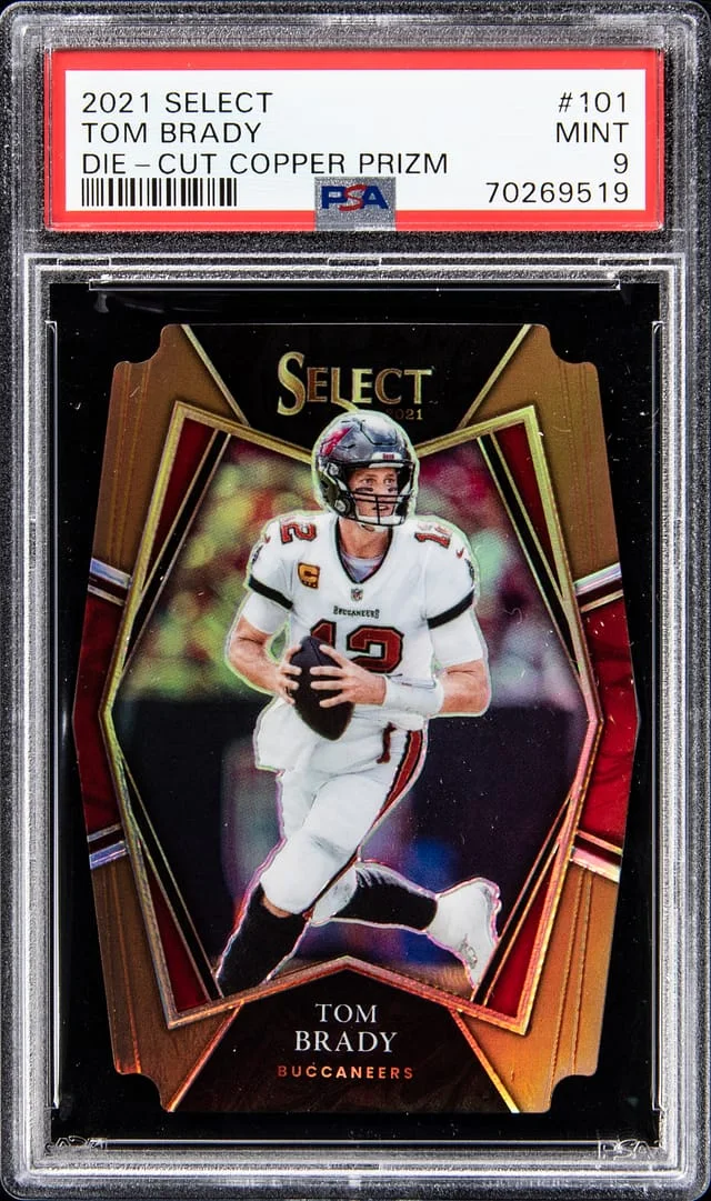 2022 Panini Select Tom Brady Die-Cut Copper Prizm #101 card image