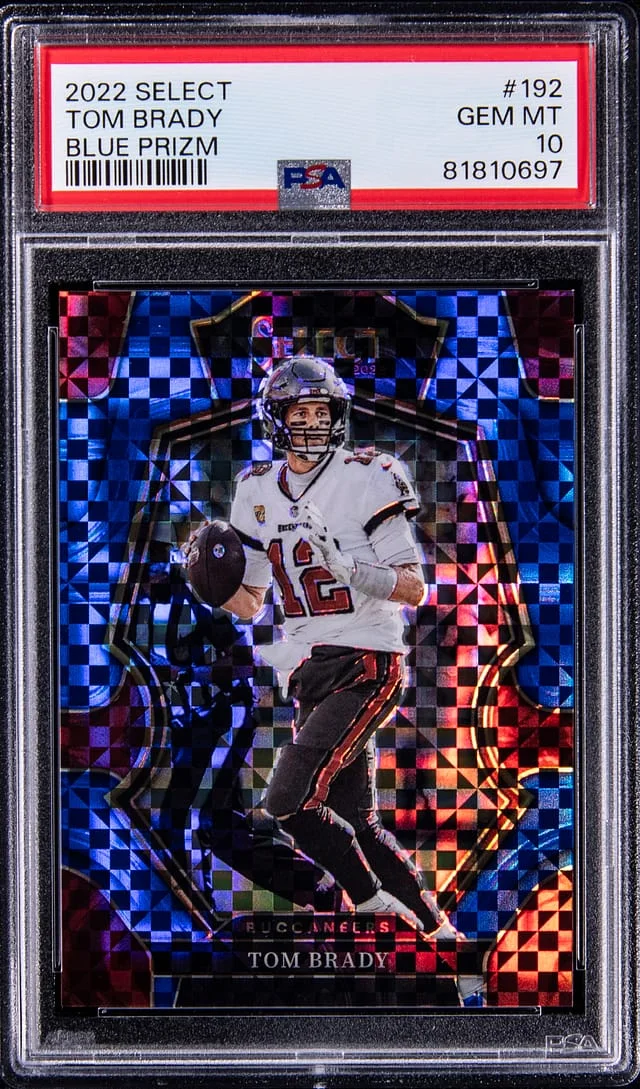 2022 Panini Select Tom Brady Blue Prizm #192 card image