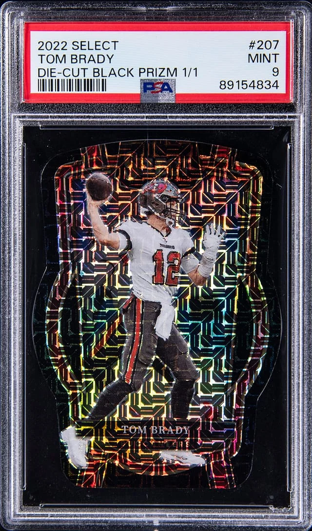 2022 Panini Select Tom Brady Die-Cut Orange Prizm #207 card image