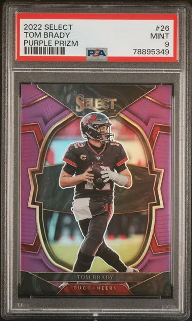 2022 Panini Select Tom Brady Purple Prizm #26 card image