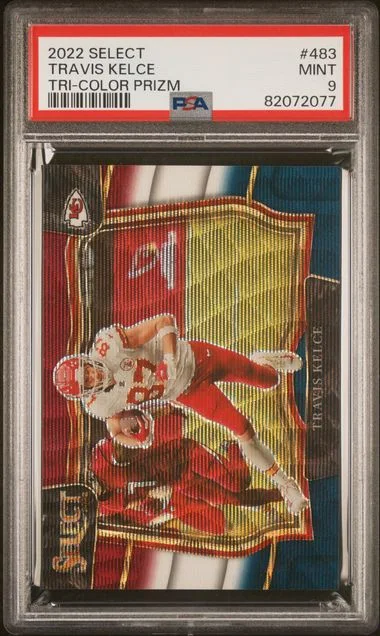 2022 Panini Select Travis Kelce Tri-Color Prizm #483 card image