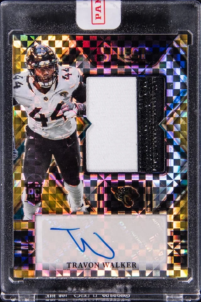 2022 Panini Select Travon Walker Jumbo Relic Signature Gold #JRS-TW card image