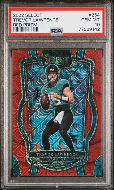 2022 Panini Select Trevor Lawrence Red Prizm #254 card image
