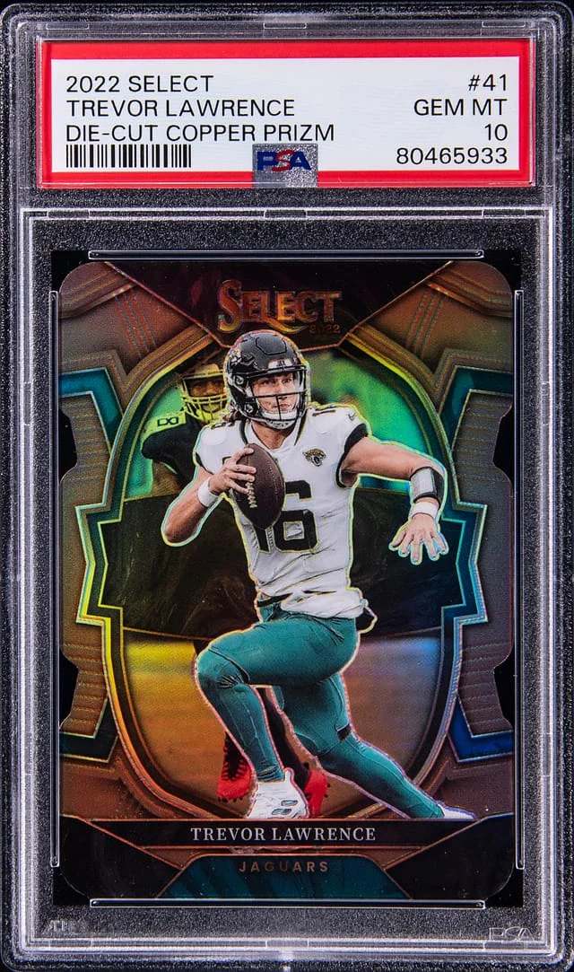 2022 Panini Select Trevor Lawrence Die Cut Copper Prizm #41 card image