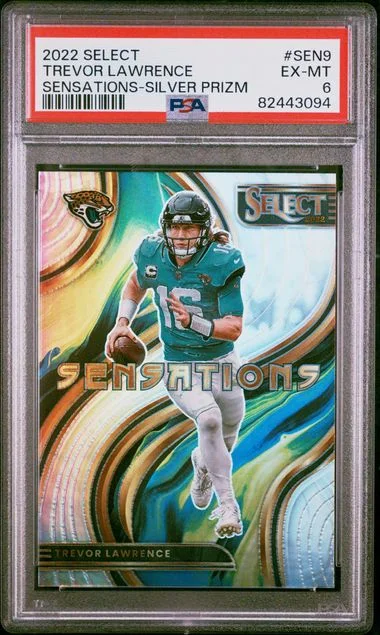2022 Panini Select Trevor Lawrence Sensations Silver Prizm #Sen9 card image
