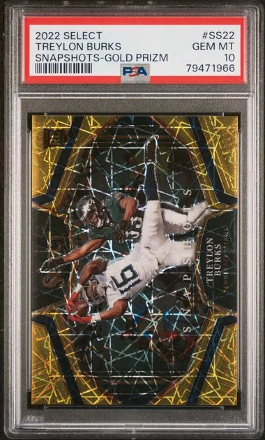 2022 Panini Select Treylon Burks Snapshots Gold Prizm #SS-22 card image