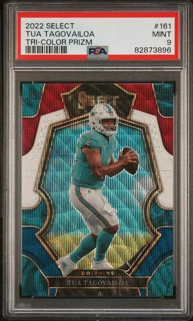 2022 Panini Select Tua Tagovailoa Tri-Color Prizm #161 card image