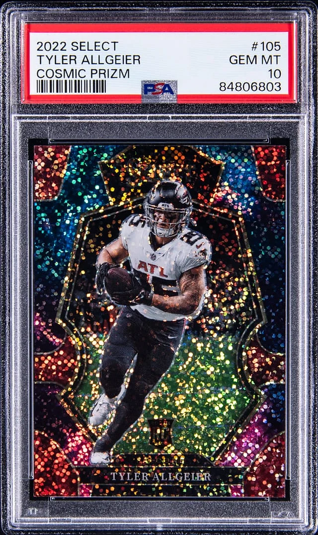 2022 Panini Select Tyler Allgeier Cosmic Prizm #105 card image