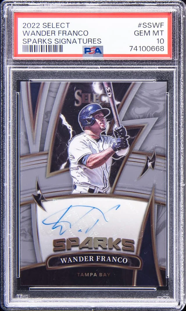 2022 Panini Select Wander Franco Sparks Signatures #SSWF card image
