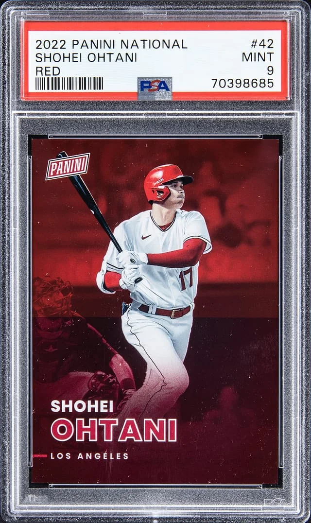 2022 Panini Shohei Ohtani National Red #42 card image